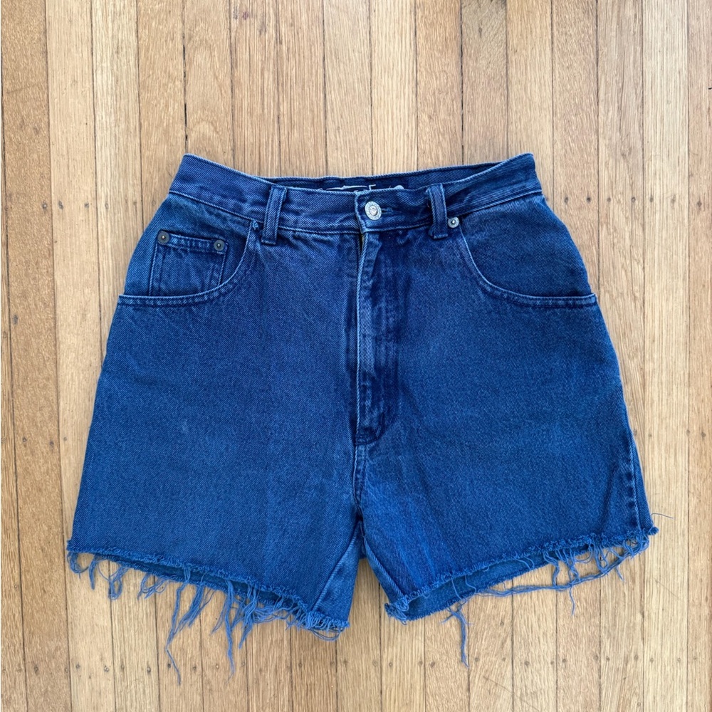 Squeeze Blue Denim High Waisted Shorts